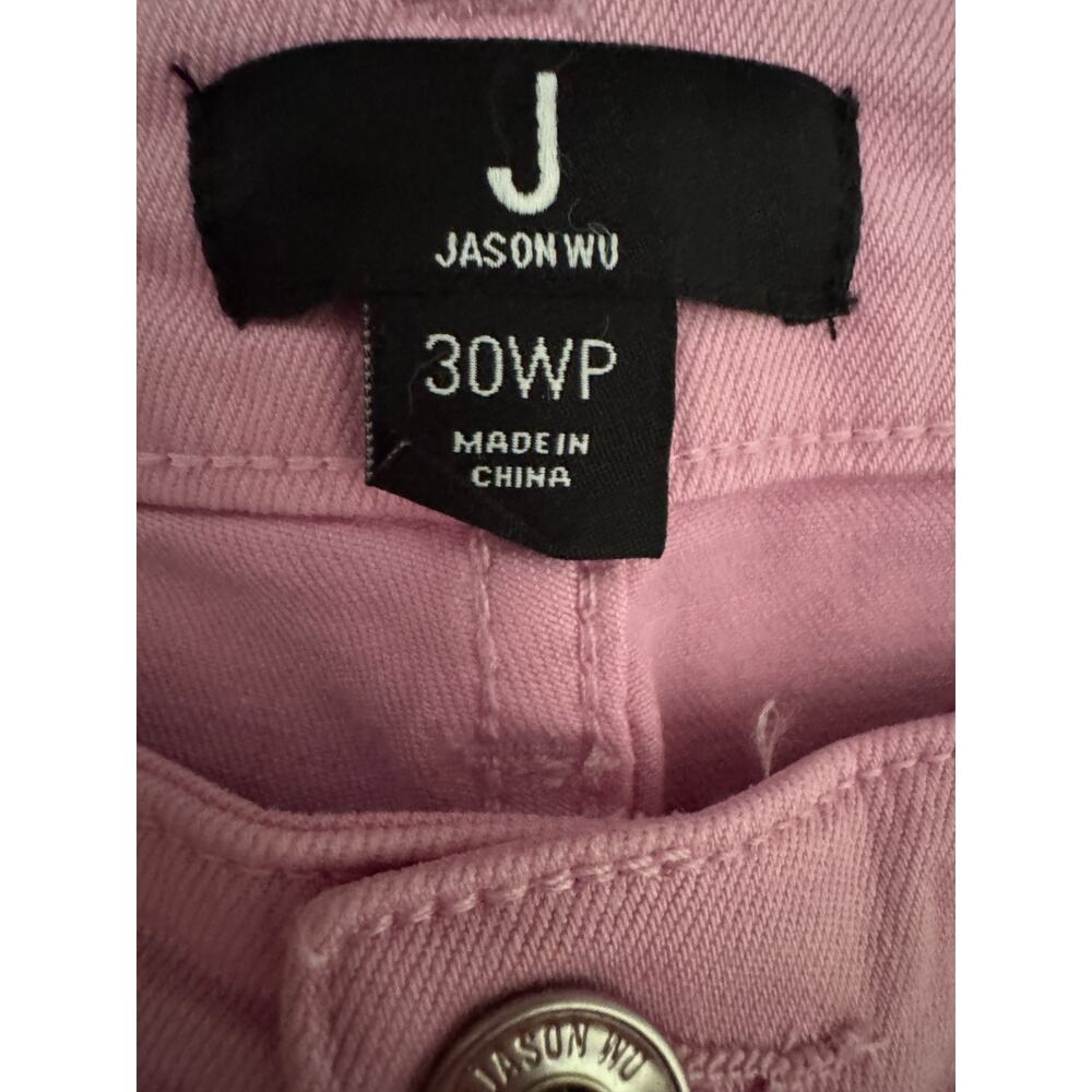 JASON WU Pink Ankle Pants 30WP Stretch Cotton Blend Plus Size Slim Fit NWOT - Picture 8 of 10